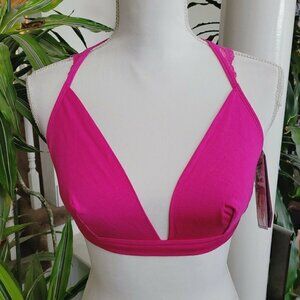 Dreamgirl Lingerie Bralette Hot Pink Magenta Size Medium NWT Lace T-Back